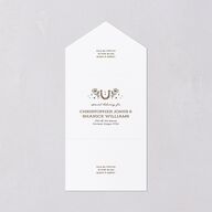 Southwestern Nouveau All-in-One Wedding Invitations Umber Signature Light Both Recipient and Return Addresses No