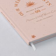 Beach Party Wedding Guest Book Pink Cotton