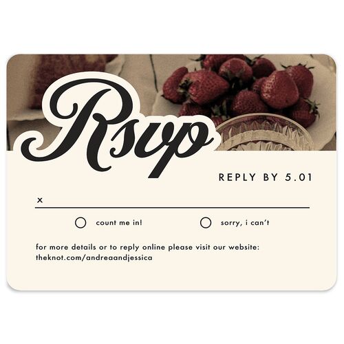 Our Day Wedding Response Cards Charcoal Signature Rounded