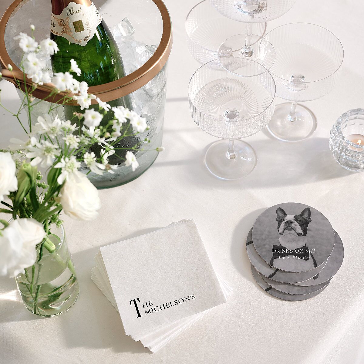 Magazine Cover Cocktail Napkins Licorice Napkin Uncoined
