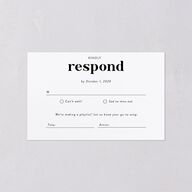Photo Elopement All-in-One Wedding Invitations Pure White Signature Light Both Recipient and Return Addresses No