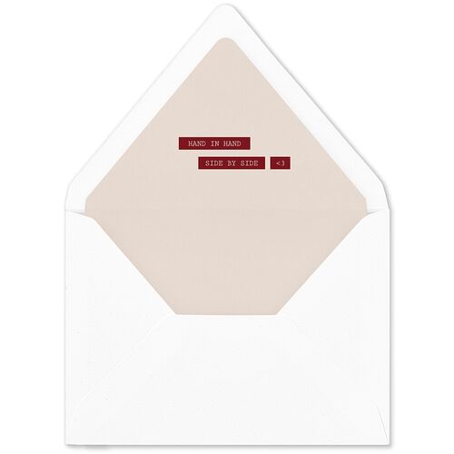 Editorial Label Maker Euro Envelope Liners Jewel Red Luxe
