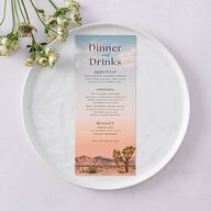 Desert Cactus Menus Peach Fuzz Signature