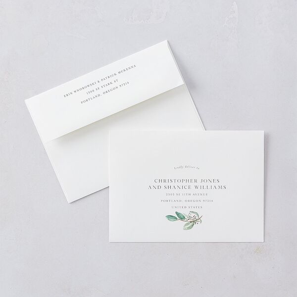 Lush Greenery Wedding Invitations Eucalyptus Signature Blank No Standard