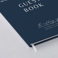 Elegant Lights Wedding Guest Book Moody Blue