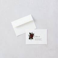 Dark Gothic Roses Wedding Response Cards Burgundy Signature Standard