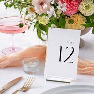 Bar Accent Table Numbers Gold Pure White Signature