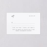 Elegant Sign Off All-in-One Wedding Invitations Pure White Signature Light Both Recipient and Return Addresses No