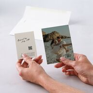 Vintage Film Photo QR Code RSVP Cards Sand Signature Standard
