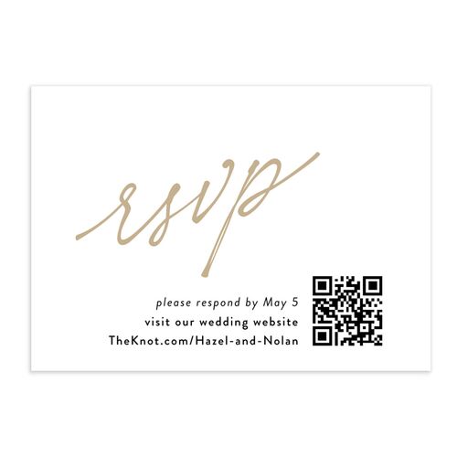 Forever Arch QR Code RSVP Cards Pure White Signature Standard