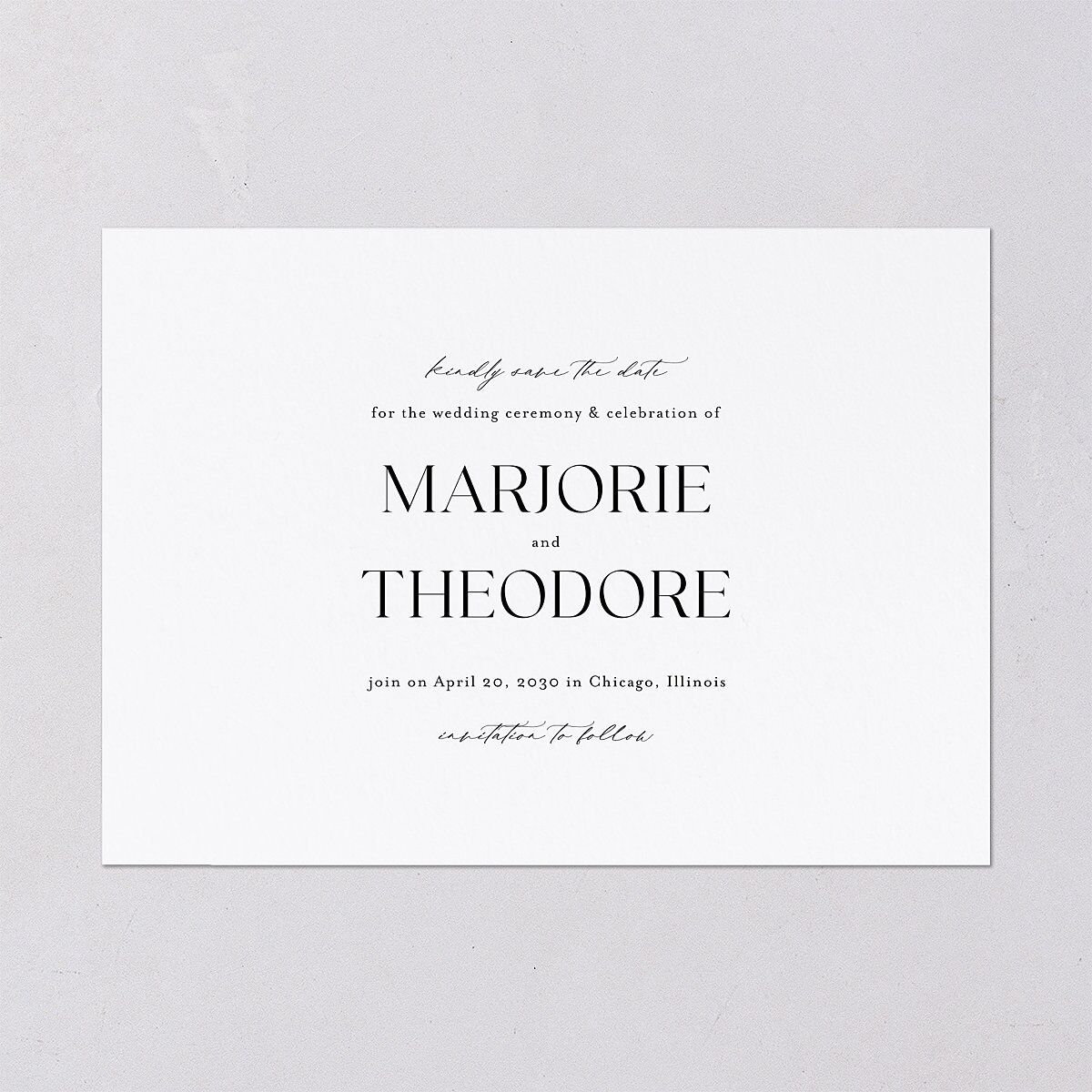 Joyful Union Foil Save The Date Cards Gold Pure White Signature smooth Blank No Standard