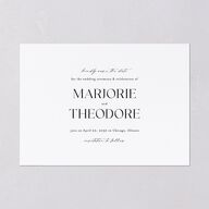 Joyful Union Foil Save The Date Cards Gold Pure White Signature smooth Blank No Standard