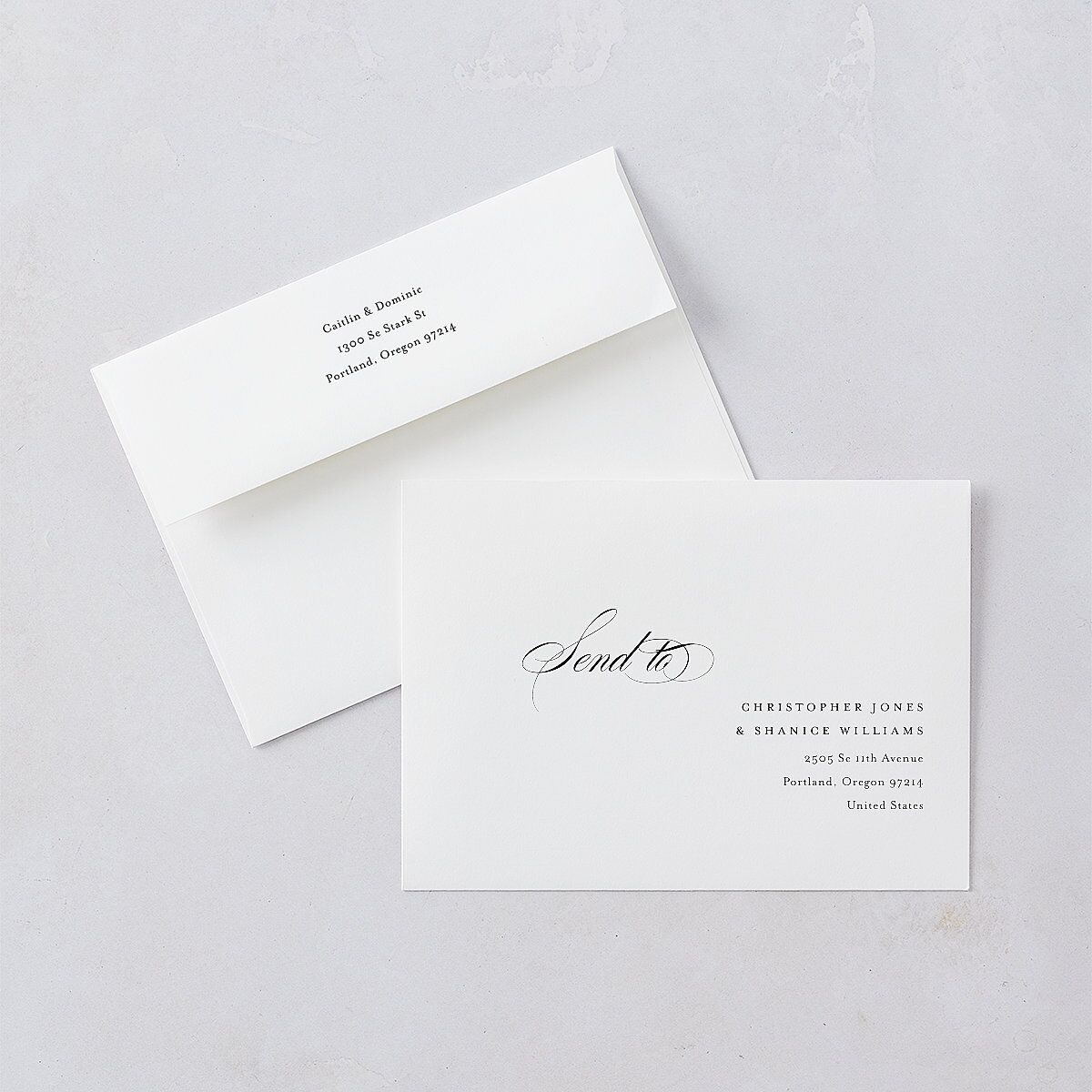 Classic Flourish Wedding Invitations Pure White Signature Blank No Standard