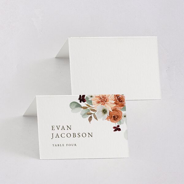 Eucalyptus Bouquet Place Cards Terracotta Signature