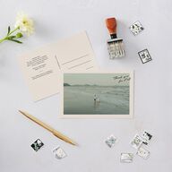 Vintage Film Photo Thank You Postcards Sand
