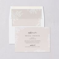Foil Lace Bridal Shower Invitations Pure White Signature Blank Standard