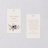 Wild Pansies Favor Gift Tags Rose Gold Signature