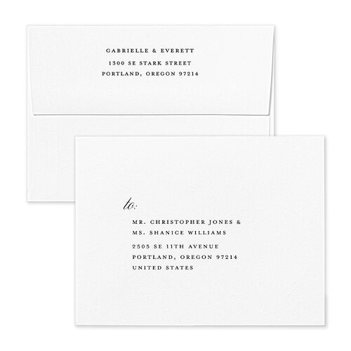 Opposites Attract Thank You Card Envelopes Terracotta Licorice Return Address Signature Standard