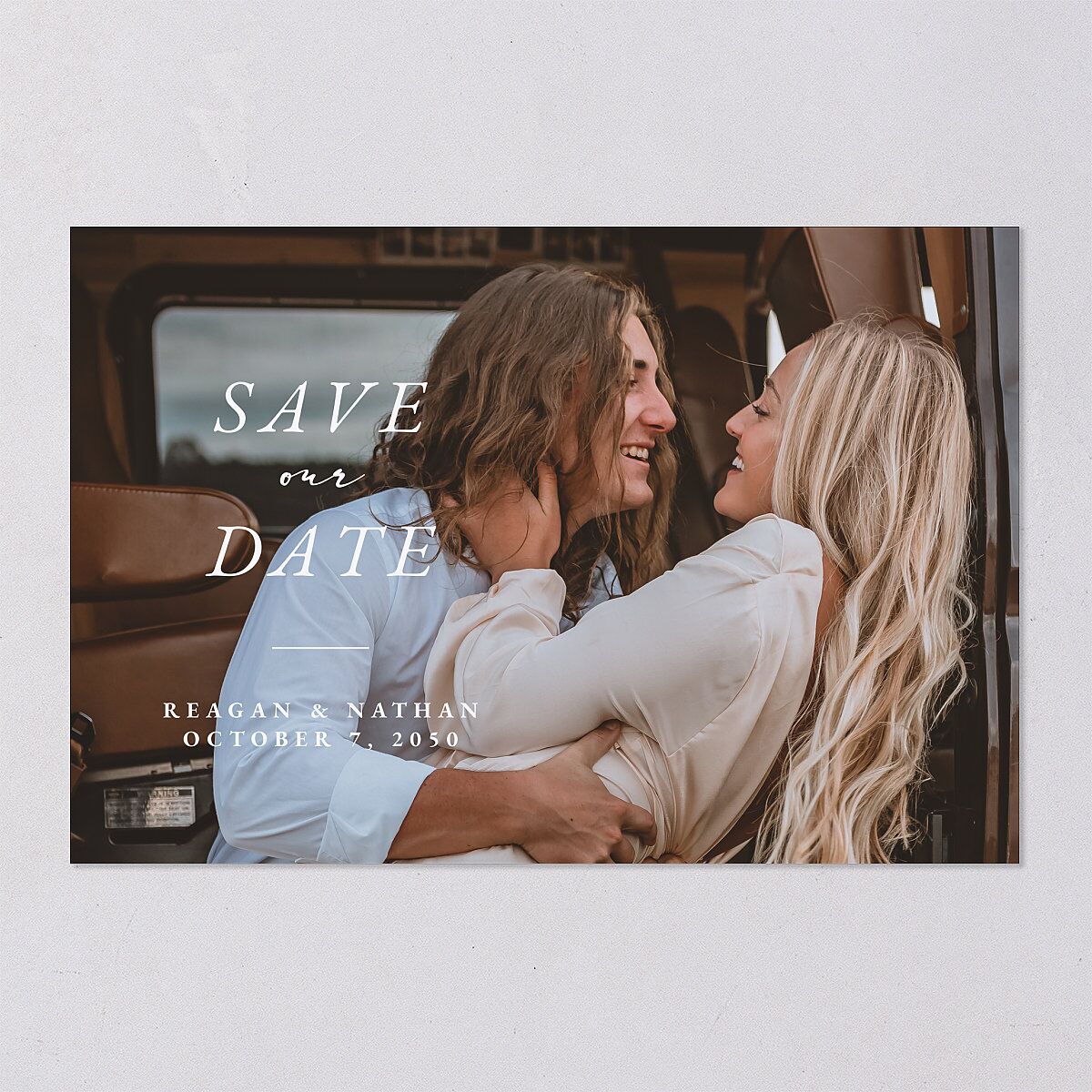 Bohemian Hoop Save The Date Postcards — view 4