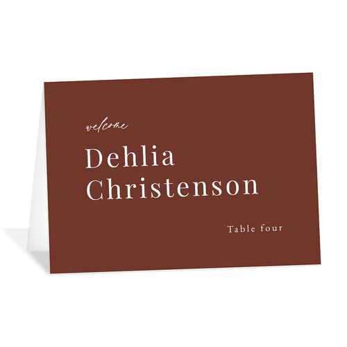 Snowy Mountainside Place Cards Sepia Signature