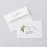 Mushroom Garden Fairytale Wedding Invitations Dark Green Signature Blank No Standard