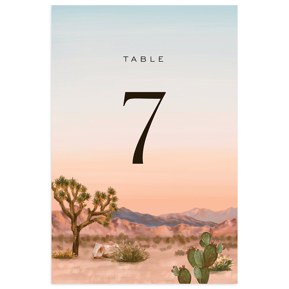Desert Cactus Table Numbers