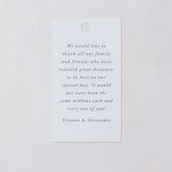 Timeless Floral Foil Favor Gift Tags Gold Dusty Blue Signature