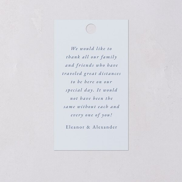 Timeless Floral Foil Favor Gift Tags Gold Dusty Blue Signature