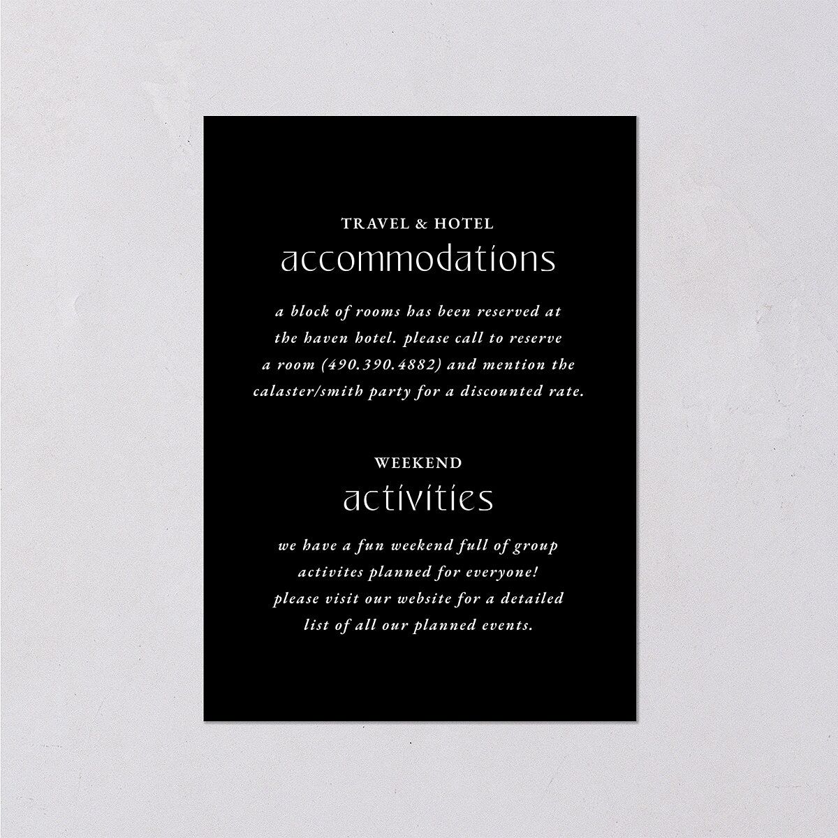 Til Death Do We Disco Wedding Enclosure Cards Licorice Signature