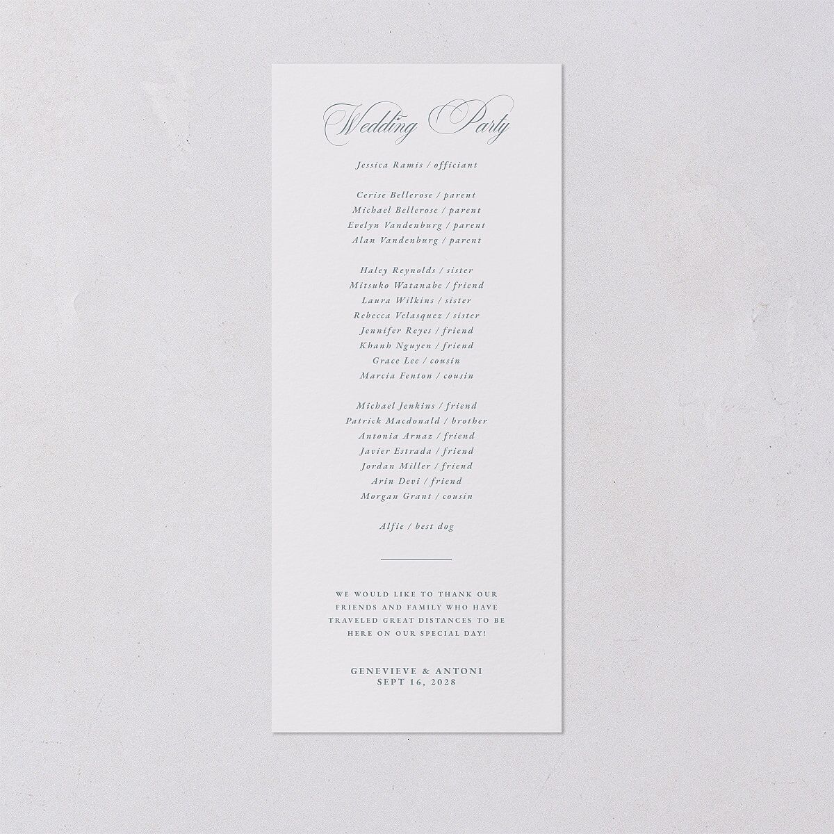 Elegant Photograph Wedding Programs Dusty Blue Signature