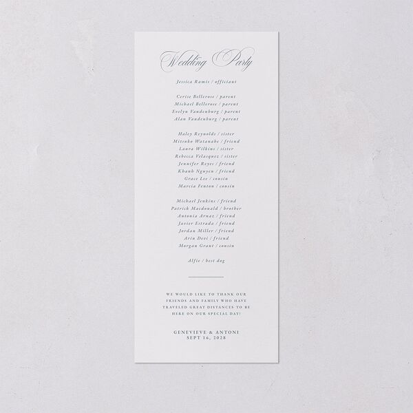 Elegant Photograph Wedding Programs Dusty Blue Signature