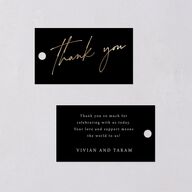 Just Love Favor Gift Tags Gold Licorice Signature