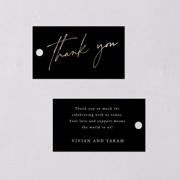 Just Love Favor Gift Tags Gold Licorice Signature