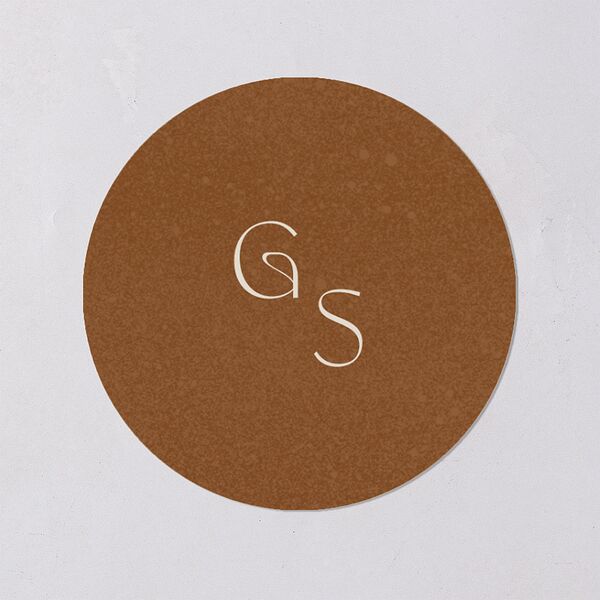 Desert Moon Wedding Stickers Dark Navy Circle