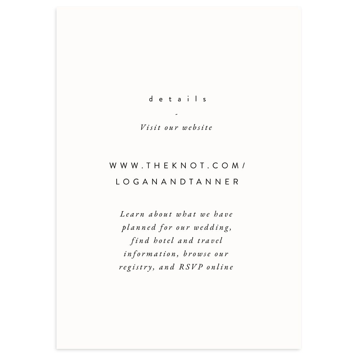 Romantic Minimal Wedding Enclosure Cards