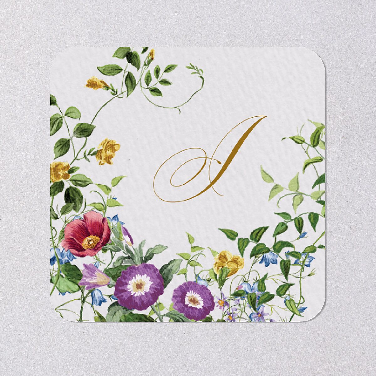 Opulent Garden Wedding Stickers Scottish Green Soft Square