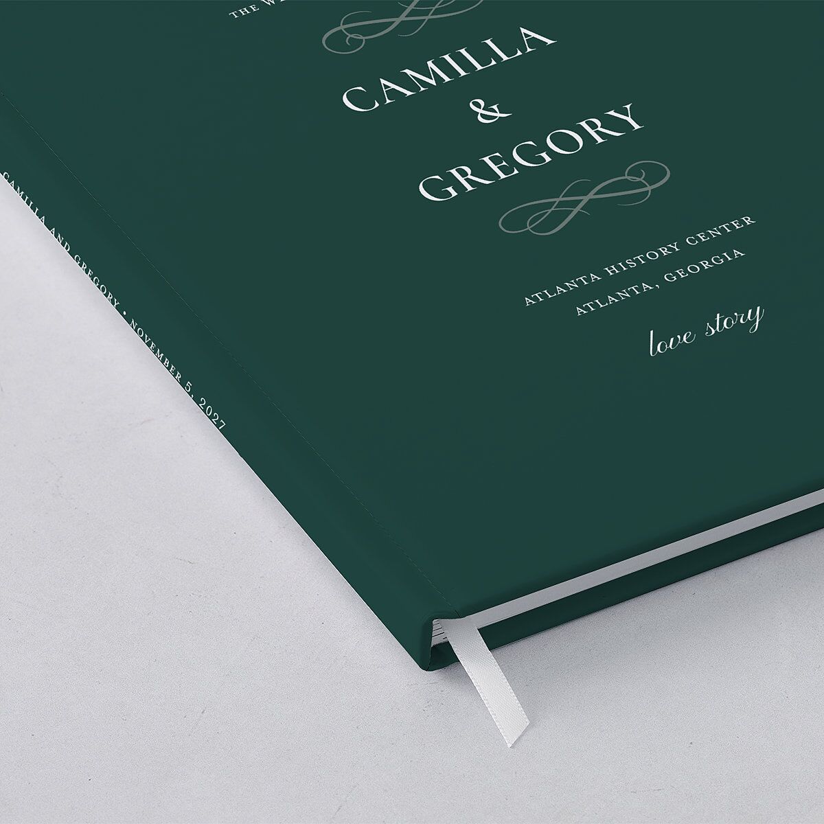 Antique Fairytale Guest Books Dark Emerald