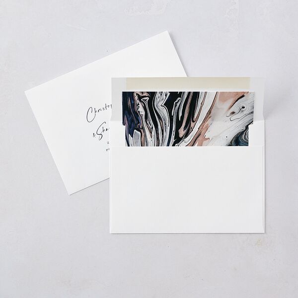 Simply Striking Wedding Invitations Navy Signature Blank No Standard