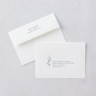 Natural Monogram Save The Date Cards Midnight Navy Signature smooth Blank No Standard