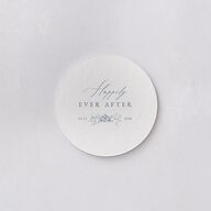 Antique Victorian Botanical Botanical Coasters Dusty Blue Cardboard Circle