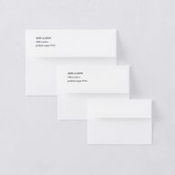 Modern Rose Save The Date Card Envelopes White Sapphire Both Recipient and Return Addresses Signature Standard