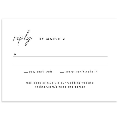 Arched Photo Wedding Response Cards Charcoal Signature Standard