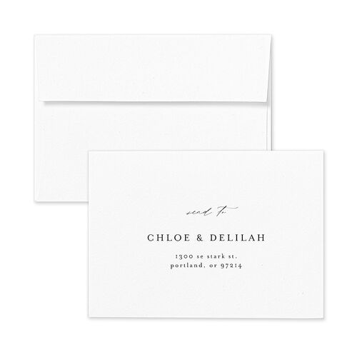 Dainty Heart Response Card Envelopes Midnight Blue Return Address Signature Standard