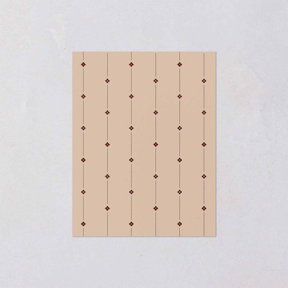 Whimsical Hand Drawn Bow Save the Date Petite Cards Burgundy Signature smooth Blank No Standard