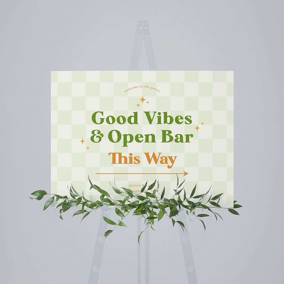 Colorful Retro Stripes Standard Direction Sign Medium Sea Foam Standard Indoor Foam Core M Direction