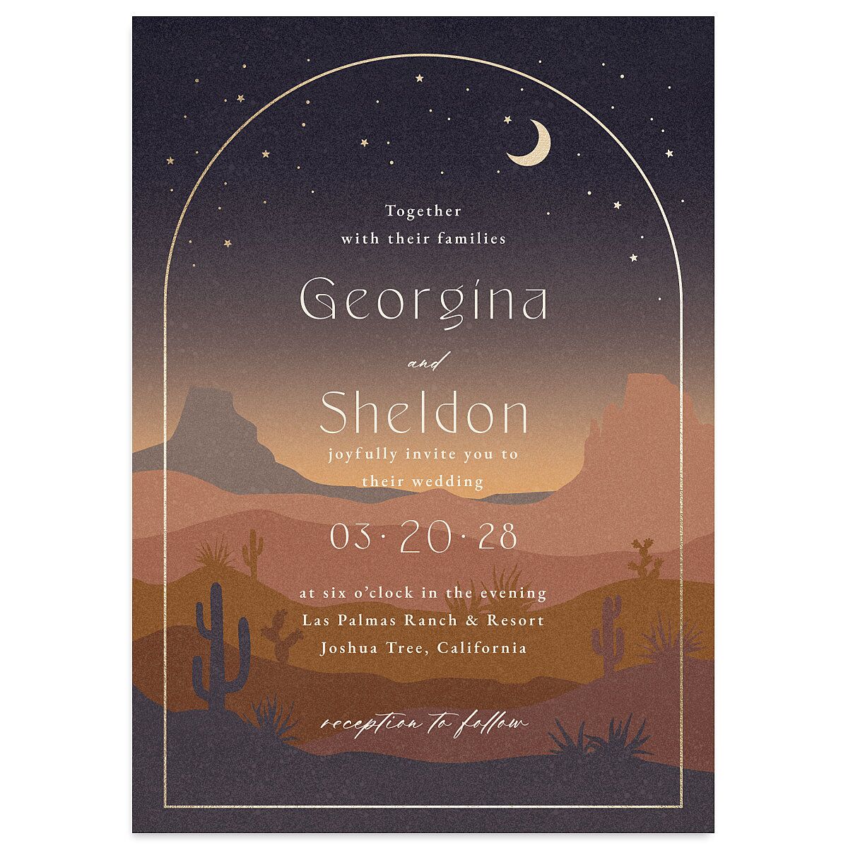 Desert Moon Wedding Invitations