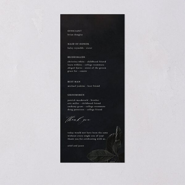 Modern Rose Wedding Programs Peach Fuzz Signature