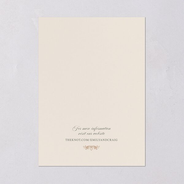 Vintage Regency Monogram Frame Foil Wedding Invitations Champagne Gold Signature Blank Standard No