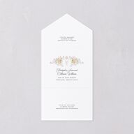 Elegant Floral Regency All-in-One Wedding Invitations Pink Cotton Signature Light Both Recipient and Return Addresses No