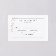 Dainty Frame All-in-One Wedding Invitations Pure White Signature Light Both Recipient and Return Addresses No